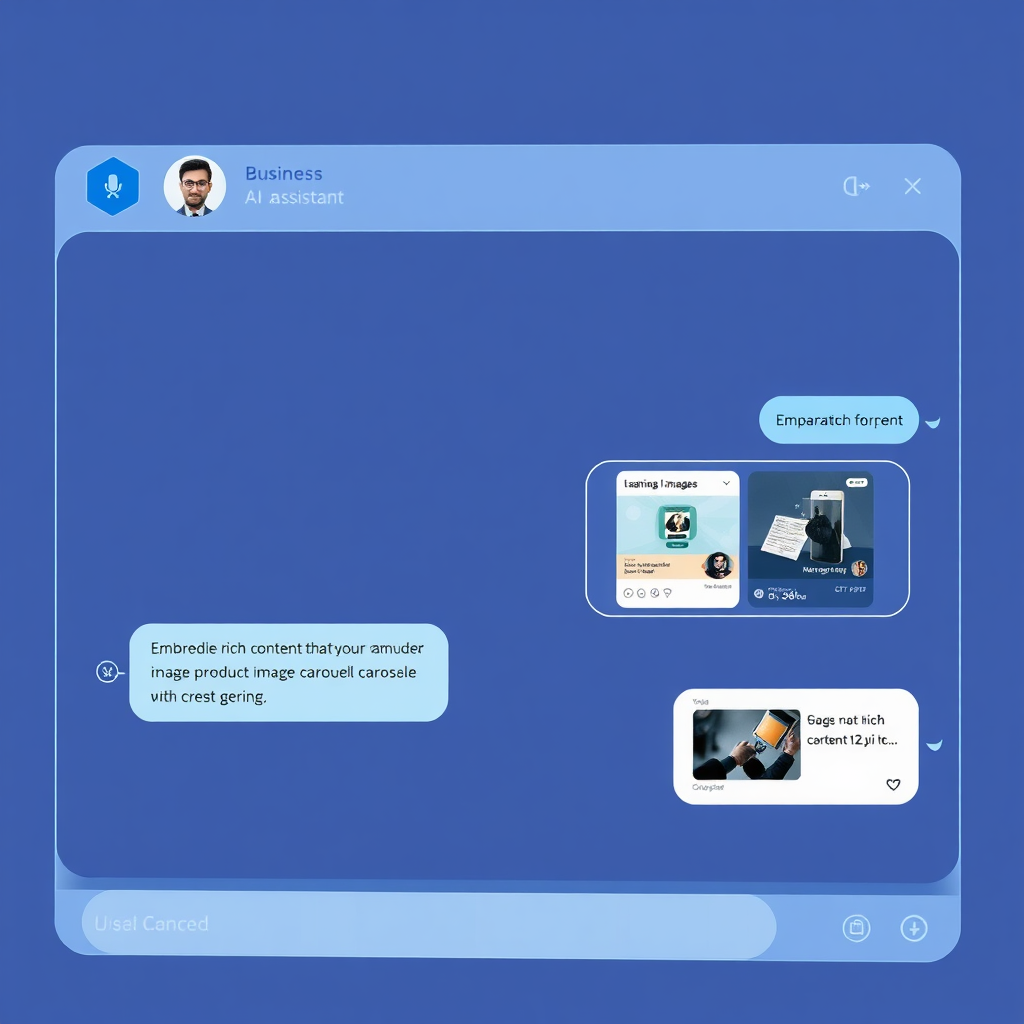 Mockup of Robo Bayya AI chat interface showing rich content capabilities