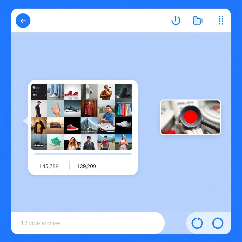 AI Chat Interface showcasing images, videos, and offers